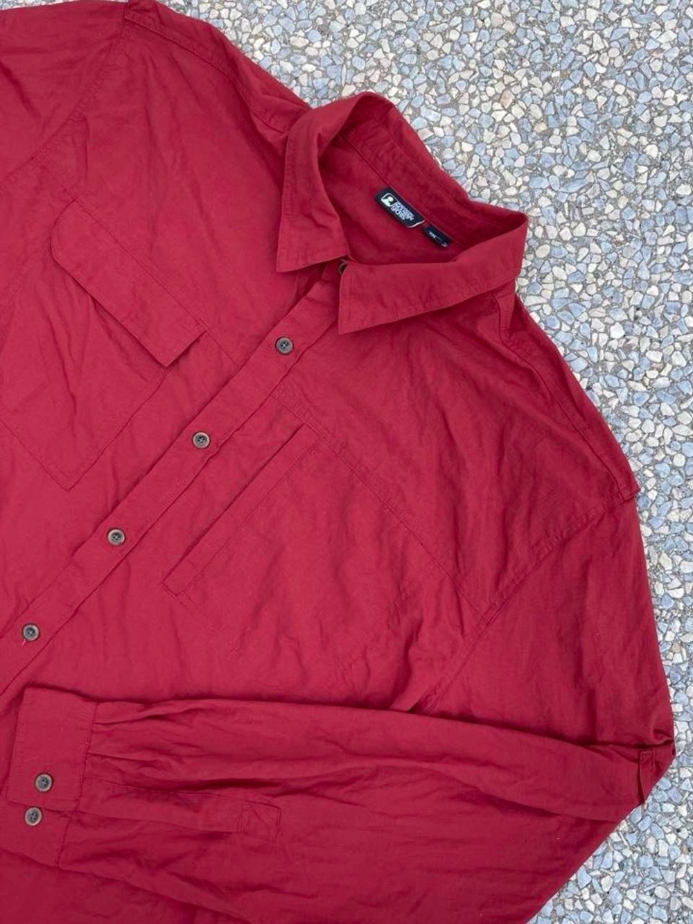 Eastern Mountain Sports Breathable Men's Red Button-Up Shirt XXL